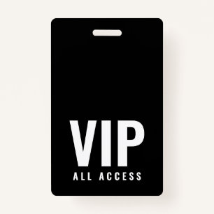 VIP All Access QR Code Event Photo ID Badge