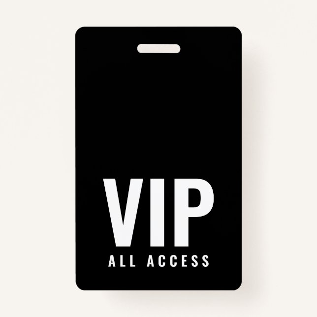 VIP All Access QR Code Event Photo ID Badge (Front)