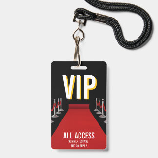 VIP All Access Red Carpet Spotlight Event Badge