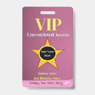 VIP BADGE