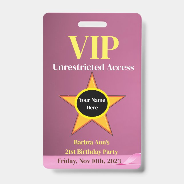 VIP BADGE (Front)