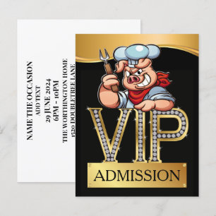 VIP Barbecue / Pig Pickin' INVITATION  Postcard
