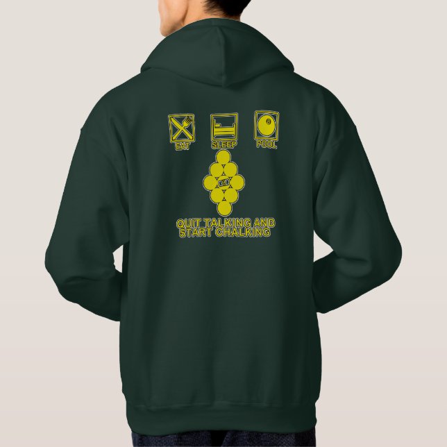 VIP Billiards - Eat, Sleep, Pool Hoodie (Back)