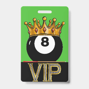 VIP Billiards - Snooker Lanyard Badge
