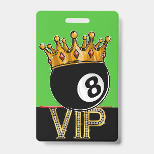 VIP Billiards - Snooker Lanyard Badge