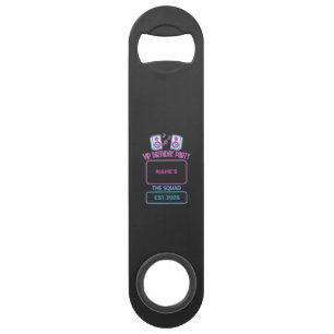 VIP Birthday Party Neon Squad Personalized Guest N Bar Key
