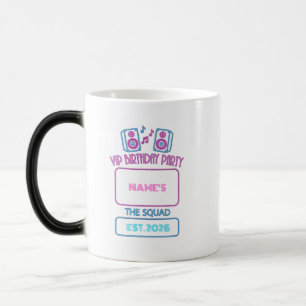 VIP Birthday Party Neon Squad Personalized Guest N Magic Mug