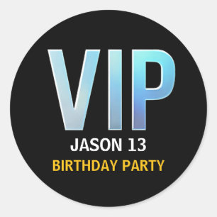 VIP Birthday Party, VIP Pass Classic Round Sticker