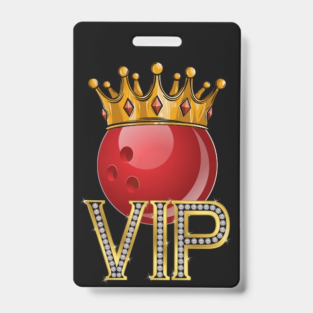 VIP BOWLING Lanyard Badge (Front)