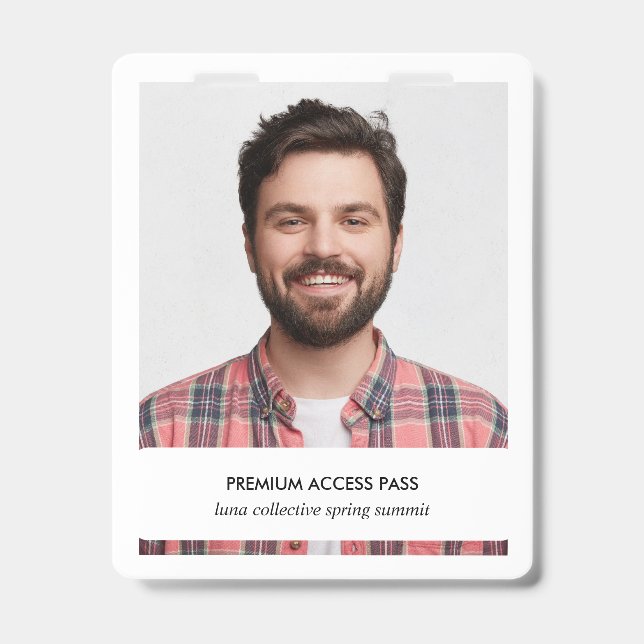VIP Conference Photo Access Pass Design Badge (Front)