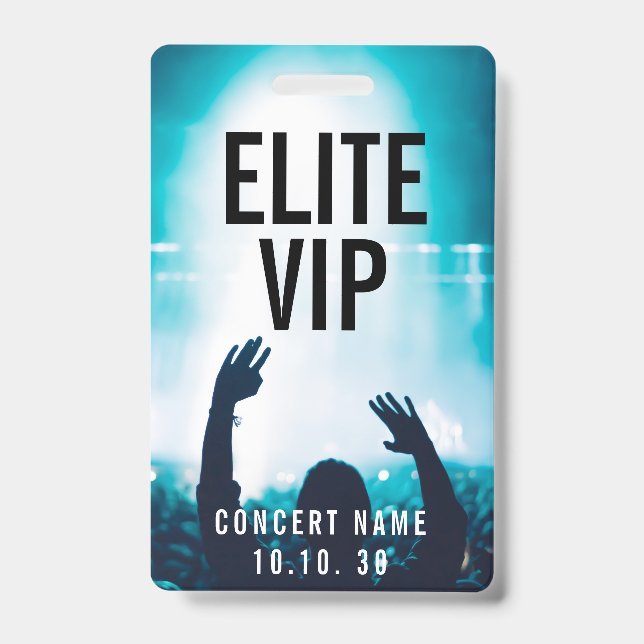 VIP Event Photo Custom Name Concert Badge (Front)