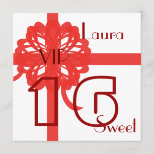 VIP Gigantic Sweet Sixteen Gift Invitation- Cust. Invitation