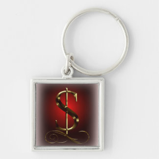 $ VIP Gold  in red and black Keychain