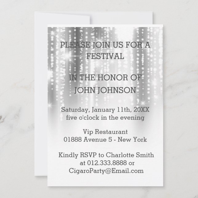 Vip Green Festival Wedding Personalized Invitation (Back)