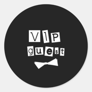 VIP Guest Bow Tie Classic Round Sticker