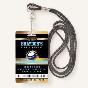 VIP Hockey TOUT ACCÈS Badge Gold Pass