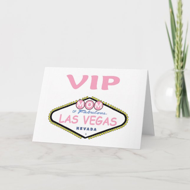 VIP MOM de Las Vegas carte de fête des mères (Devant)