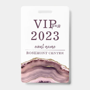 VIP Pass Event Name Exhibit Badge