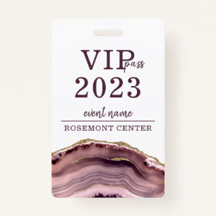 VIP Pass Event Name Exhibit Badge