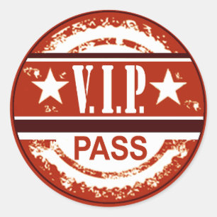 VIP Pass Party Sticker (russet)