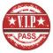 VIP Pass Sweet 16 Party Sticker (red)