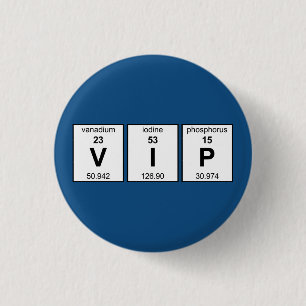 VIP Periodic Table 1 Inch Round Button