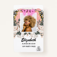 VIP PHOTO ID - Party, Festival, Event GLITTER GLAM