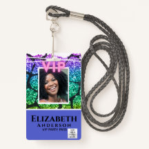 VIP PHOTO ID - Party Festival Event GLITTER GLAMOR