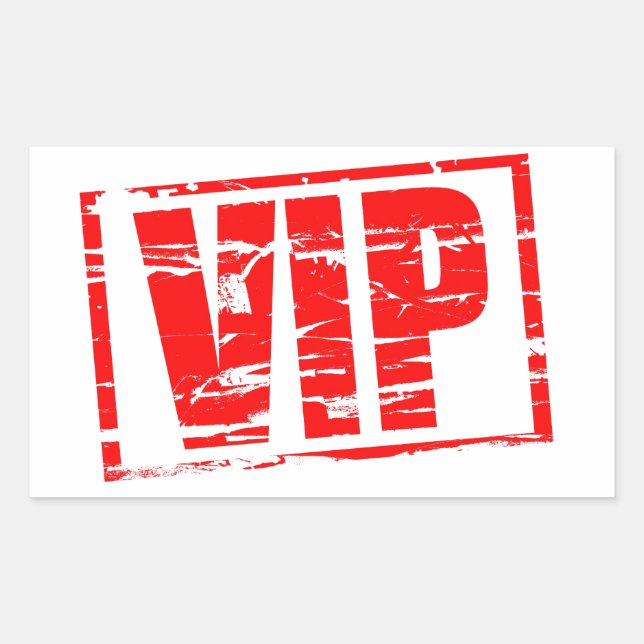 VIP rubber stamp effect Sticker (Front)