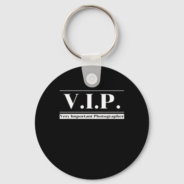 VIP Very Important Photographer Photography Camera Keychain (Front)