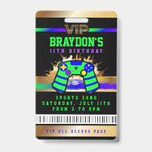VIP VIDEO GAMER GAME ALL ACCESS Gold Pass Badge