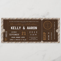 VIP Vintage Ticket Wedding Invitation