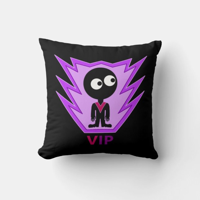 VIP Visitor Alien Throw Pillow (Front)