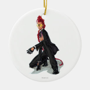 Viper Crouch Ceramic Ornament