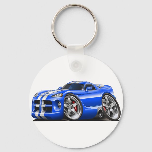 Viper GTS Blue/White Keychain (Front)
