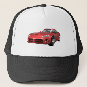Viper Hard-Top Muscle Car: Red Finish Trucker Hat