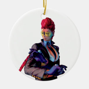 Viper Ready to Block Ceramic Ornament
