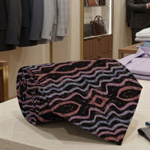 Viper Snake Skin Drawing Pattern With Soft Pastel Tie