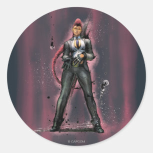 Viper Standing Classic Round Sticker