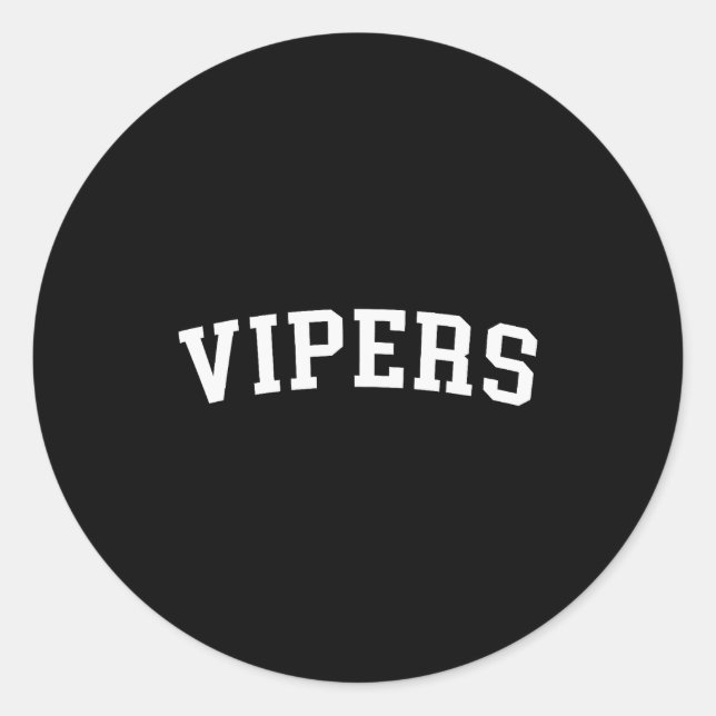 Vipers  classic round sticker (Front)