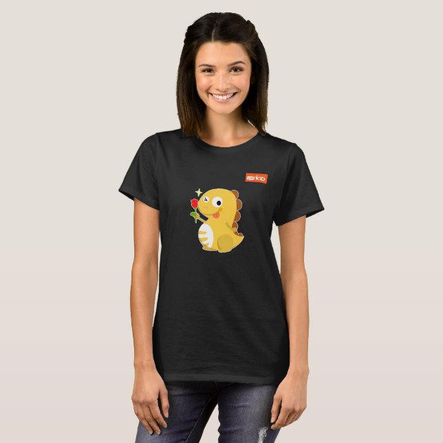 VIPKID Rose Dino T-Shirt (Front Full)