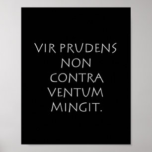 Vir prudens non contra ventum mingit poster