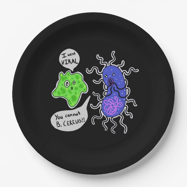 Viral Microbes Paper Plate (Front)
