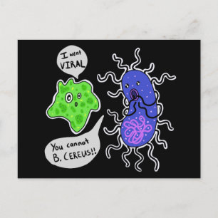 Viral Microbes Postcard