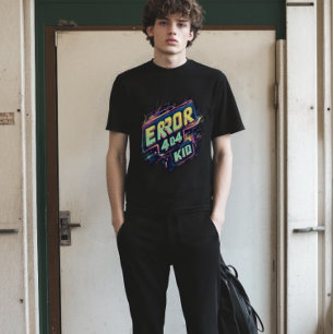 Viral Neon Glitch 404 Tee