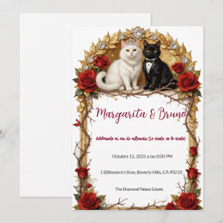 Viral Revenge Cat Wedding Invitation
