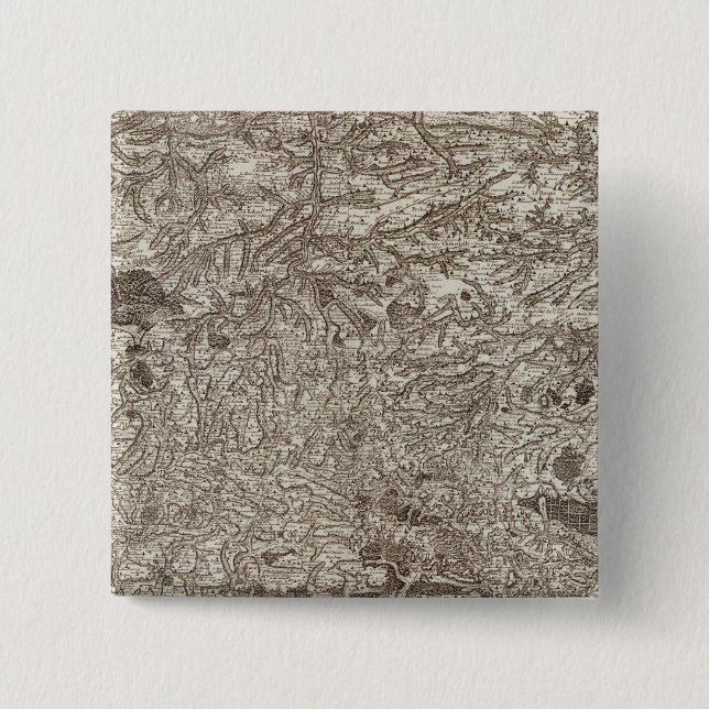 Vire, Avranches 2 Inch Square Button (Front)