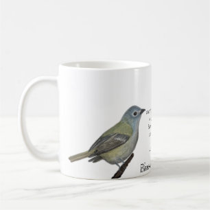 Vireo Poésie à tête bleue Mug café blanc