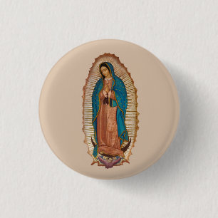 Virgen de Guadalupe 1 Inch Round Button