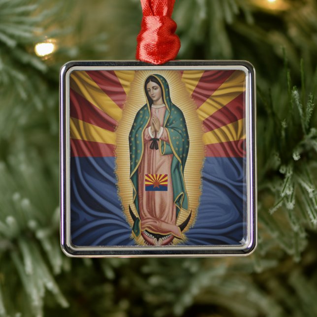 Virgen de Guadalupe - Arizona Metal Ornament (Tree)